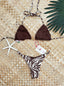 Sophie Reversible Zebra Triangle Top + Cheeky Scrunch Bikini Bottoms