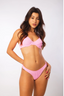 Bianca Underwire Textured Top + Full Moon Thong Bikini Bottom