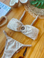 Pandora Lace Hoop Top + Cheeky Brazilian Bikini Bottoms